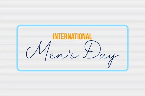 International Men Day Typography Text Vector Design Celebrate Men Day —  Vetores de Stock