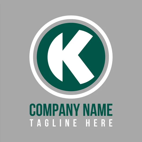 Kの概念タイポグラフィ文字マークのロゴデザイン Kブランドロゴデザイン — ストックベクタ