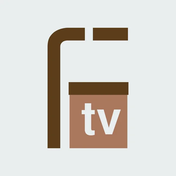Логотип Буквы Телевидения Буква Ftv Обозначает Знаковый Вектор Логотипа — стоковый вектор