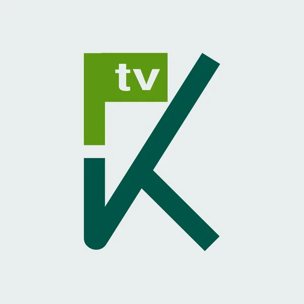 Logo Konceptu Písmene Pro Televizi Ktv Písmeno Značka Ikonické Logo — Stockový vektor