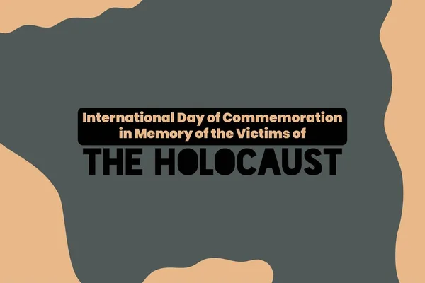 Holokauszt Áldozatainak Emlékére Rendezett Nemzetközi Megemlékezés Napja — Stock Vector