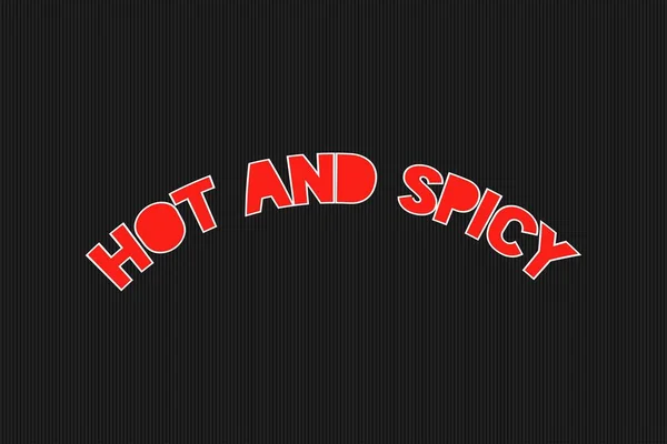 Hot Spicy Typography Text Vector Design Horký Pikantní Textový Vektor — Stockový vektor