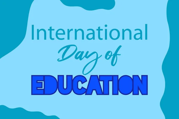 Desain Vektor Tipografi Hari Pendidikan Internasional Liburan Pendidikan Untuk Siswa - Stok Vektor