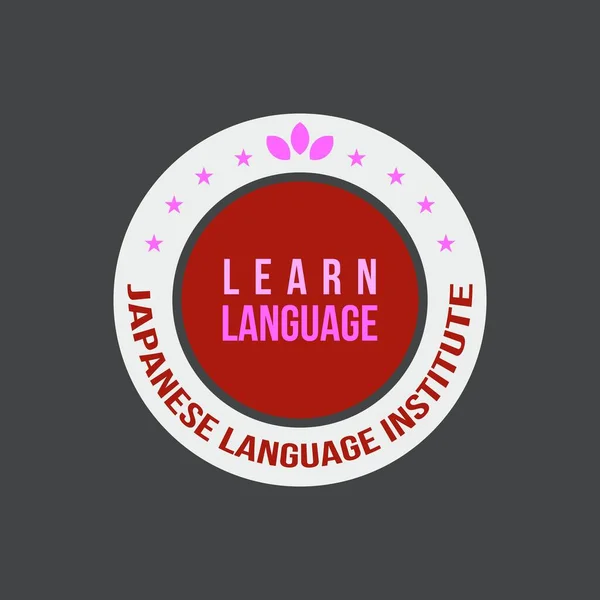 Apprendre Langage Design Logo Institut Langue Japonaise Conception Logo Pour — Image vectorielle
