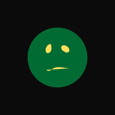 Emoji ikon vektör illüstrasyonu. Üzgün reaksiyon sembolü vektör tasarımı.