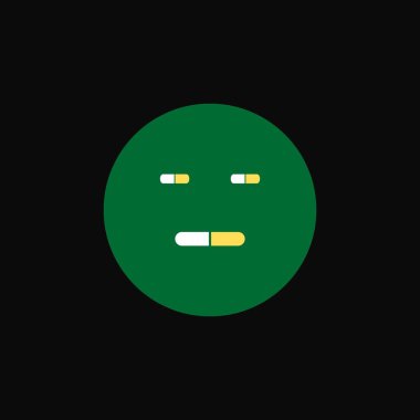 Emoji ikon vektör illüstrasyonu. Kapsül kavramsal element vektör tasarımı.
