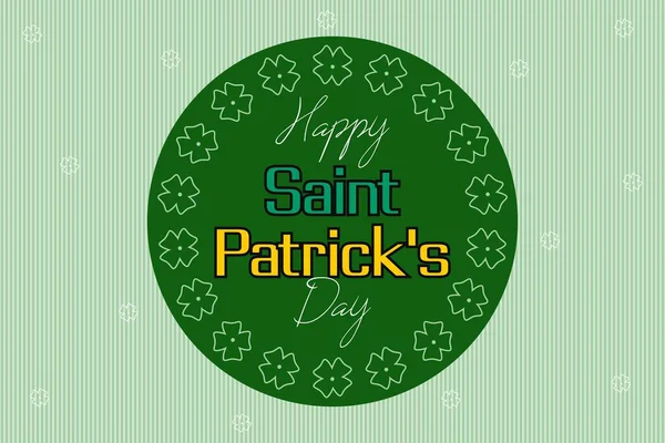 Glad Saint Patrick Day Grön Konceptuell Bakgrund Fira Patricks Dag — Stock vektor