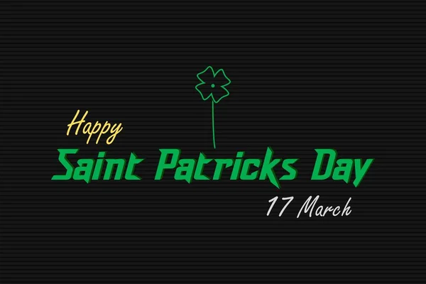 Buon San Patrizio Marzo Festa Nazionale Irlanda Trifoglio Irlandese Simbolo — Vettoriale Stock
