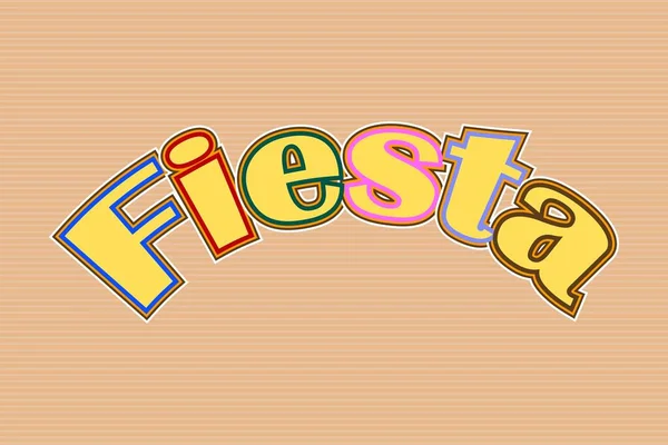 Fiesta Typografie Tekst Vector Ontwerp Festival Typografie Tekst Poster Banner — Stockvector