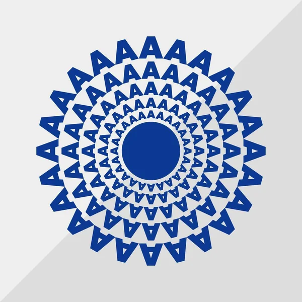 Una Carta Patrones Ilustración Vectorial Mandala Conceptual Texto Texturas Diseño — Vector de stock
