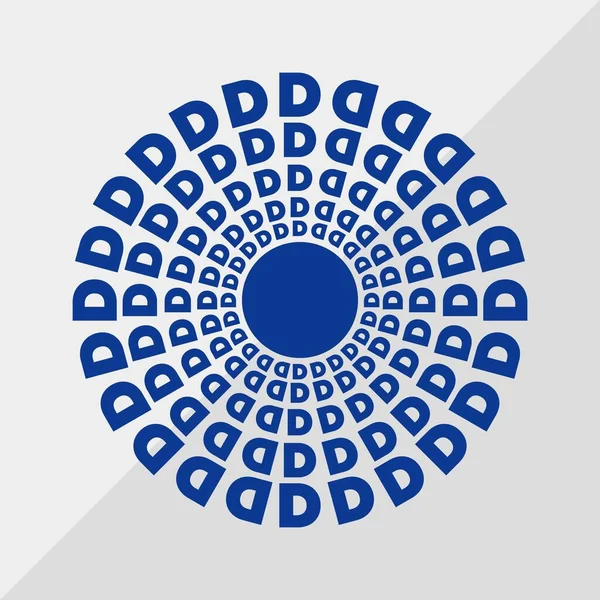 Letter Patterns Conceptual Mandala Vector Illustration Text Textures Mandala Design — Stock Vector