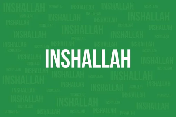 Inshallah Typographie Texte Vectoriel Conception Sur Fond Textes Pâques Fond — Image vectorielle