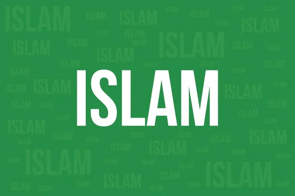 Islam Typografie Text Vektor Design Auf Ostertexten Hintergrund Lite Grüner — Stockvektor