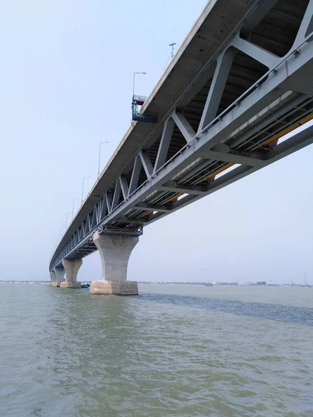 Munshiganj Bangladesh Avril 2022 Pont Padma Est Pont Routier Ferroviaire — Photo