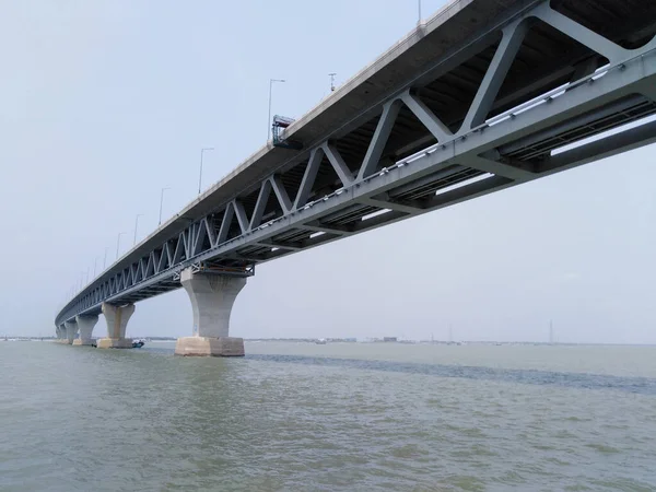 Munshiganj Bangladesh April 2022 Jembatan Padma Adalah Sebuah Jembatan Kereta — Stok Foto