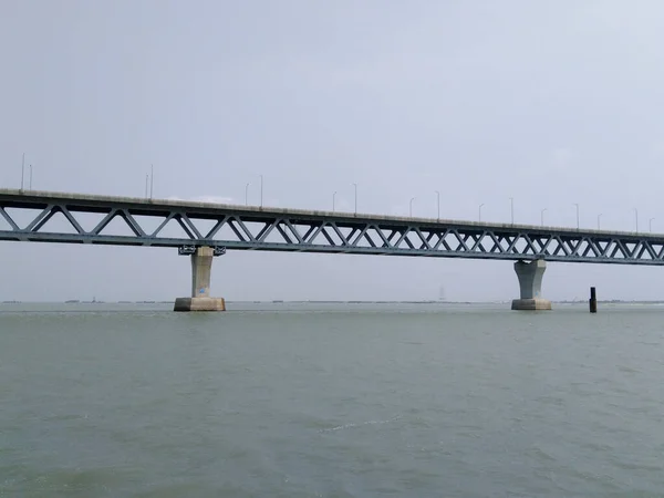 Munshiganj Dhaka Banglades 2022 Április Padma Híd Padma Folyón Átívelő — Stock Fotó