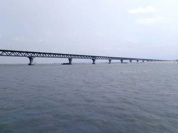 Munshiganj Dhaka Banglades 2022 Április Padma Híd Padma Folyón Átívelő — Stock Fotó