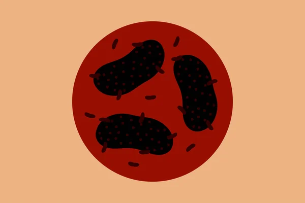 바이러스 코로나 바이러스 질병의 바이러스의 상징이죠 수두는 포스터 티셔츠 디자인을 — 스톡 벡터