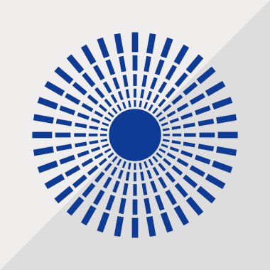 Kavramsal mandala vektör illüstrasyonuna harf kalıpları ekliyorum. Mandala tasarımına mesaj atıyorum. Mavi konsept basit mandala vektör tasarımı.