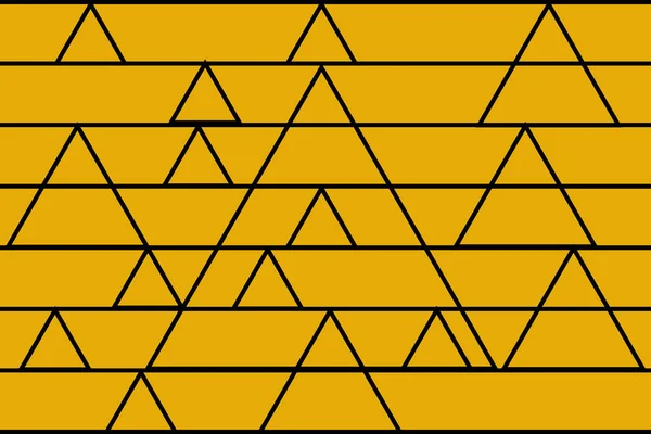 Illustrazione Vettoriale Del Modello Forma Triangolo Nero Tessuto Concettuale Giallo — Vettoriale Stock