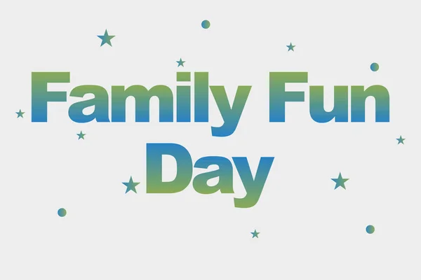 Family Fun Day Typography Text Vector Design Celebrate Family Fun —  Vetores de Stock
