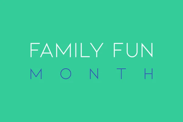 Family Fun Month Typography Vector Poster Banner Shirt Design Family — 스톡 벡터
