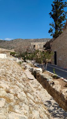 The ancient walls of the city on the shores of the Mediterranean Sea