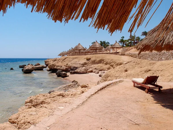 Beach Sands Sea Sandy Coast Egypt View Top — Φωτογραφία Αρχείου