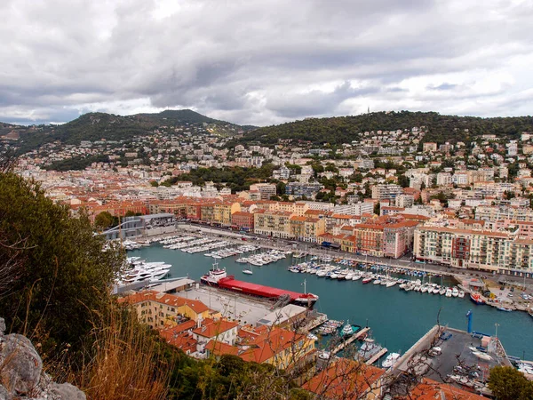 Aerial View Port Nice French Riviera Alpes Maritime Provence Alpes — Stock Photo, Image