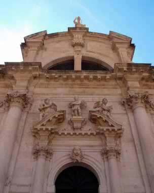 The cathedral of the ancient city, the famous landmark of the old town, Saint Blaise's Church, Dubrovnik