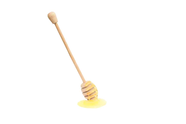 Honey Stick Drop Honey White Background — Stockfoto