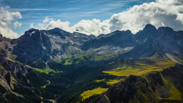 Mountains in the Dolomites. Mount Marmolada in Italy. Marmalade glacier in the Dolomites. Mountain travel in Italy.