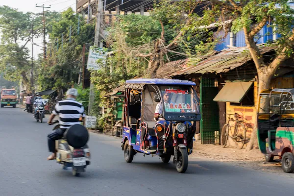 Νοεμβρίου 2021 Narendrapur West Bengal Ινδία Rickshaw Road Kolkata — Φωτογραφία Αρχείου