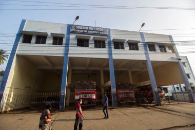 17 Kasım 2021, Sonarpur, Batı Bengal, Hindistan: Kolkata yakınlarında Sonarpur 'da bir itfaiye istasyonu.