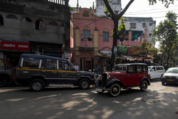 stock image 19th November, 2021, Kolkata, West Bengal, India: A road roller on road side with selective focus.