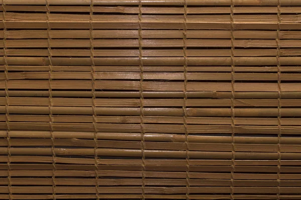 Hermoso Marrón Horizontal Bambú Alfombra Textura Fondo —  Fotos de Stock