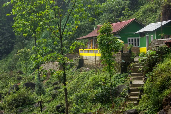Eine Schöne Gastfamilie Einem Bergdorf Einem Fluss Nahe Kalimpong Westbengalen — Stockfoto