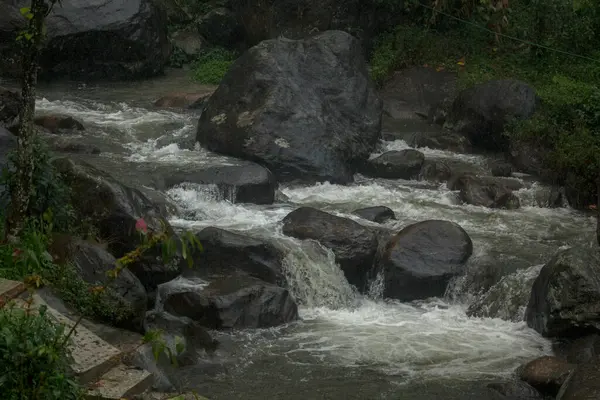 Long Exposure Photography Beautiful Landscape Mountain River — Foto de Stock