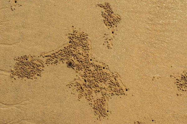 Дизайн Текстуры Морском Пляже Фона Волновой Рисунок Океанского Песка Пляже — стоковое фото