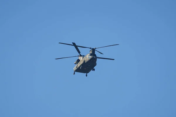 Madrid Espanha Outubro 2021 Imagens Aviões Helicópteros Formação Pelo Desfile — Fotografia de Stock