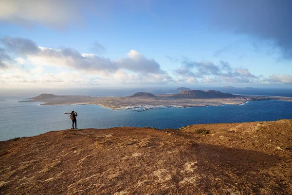 Views Island Graciosa Belonging Group Canary Islands Sunny Day Beautiful Royalty Free Stock Photos