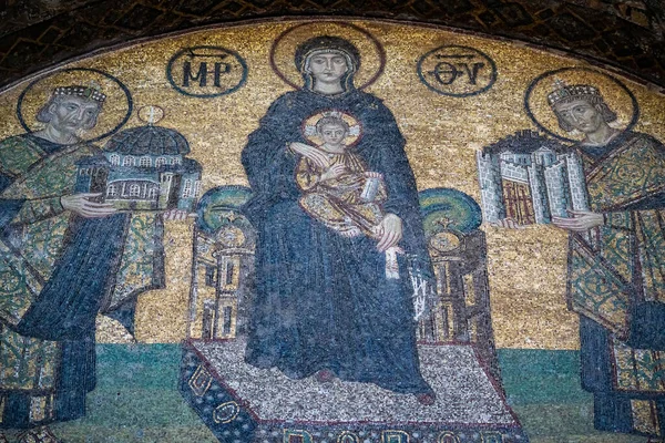 Картины Девы Марии Мечети Святой Софии Стамбуле Турции — стоковое фото
