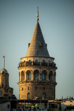 İstanbul, Türkiye 'deki Galata Kulesi manzarası