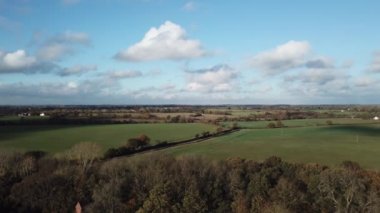 Hava manzaralı. Leez Manastırı, Essex 'teki güzel Tudor Malikanesi.