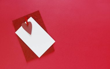 Sevgililer Günü geçmişi. Sevgililer Günü konsepti. Düz konum, üst görünüm, kopyalama alanı