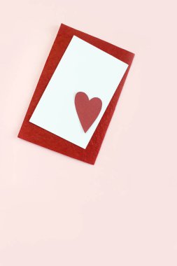 Sevgililer Günü geçmişi. Sevgililer Günü konsepti. Düz konum, üst görünüm, kopyalama alanı