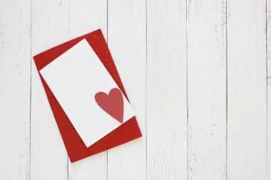 Sevgililer Günü geçmişi. Sevgililer Günü konsepti. Düz konum, üst görünüm, kopyalama alanı