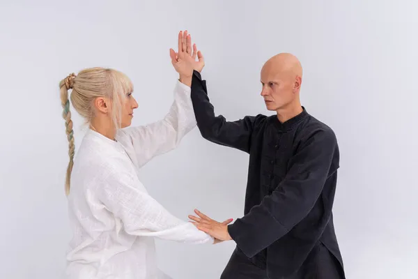 Stüdyoda Wushu Eğitimi — Stok fotoğraf