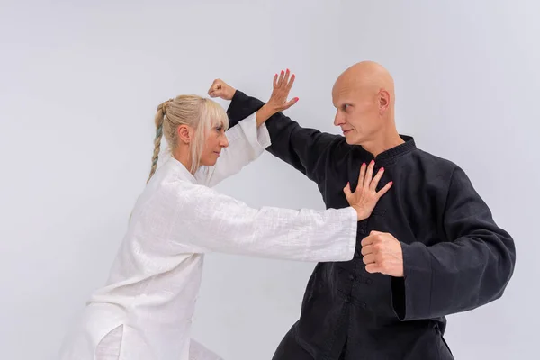 Wushu Training Studiosessie — Stockfoto