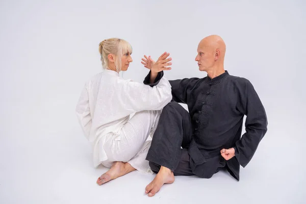 Wushu Training Studio Session — Stock Photo, Image